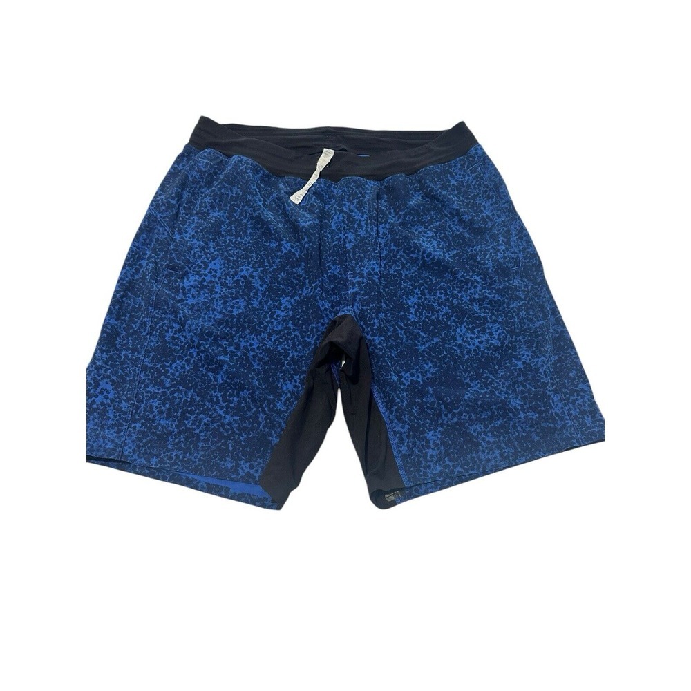 Lululemon Men's Sz Large Assert Short 9" Cannonball Harbor Blue Deep Navy #WX1-5